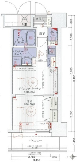 【間取り】 | エステムコート三宮駅前Ⅱアデシオン