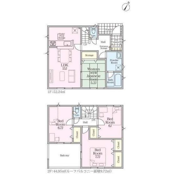 【間取り】 | Cradlegarden加須市北下新井第5　2号棟 | 現況と異なる場合は現況優先とさせていただきます