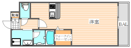 エンクレストベイ天神東2の間取り|使いやすい間取りです。