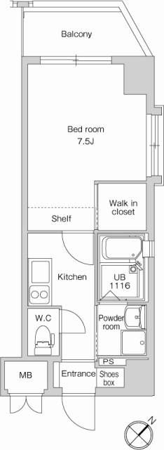 エンクレスト祇園の間取り|使いやすい間取りです。