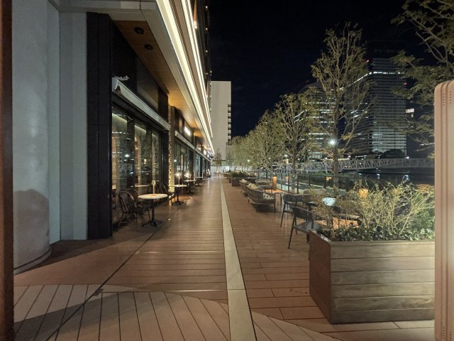 Park Tower Kachidoki Midのその他共用部分|キャナルテラス（夜間）