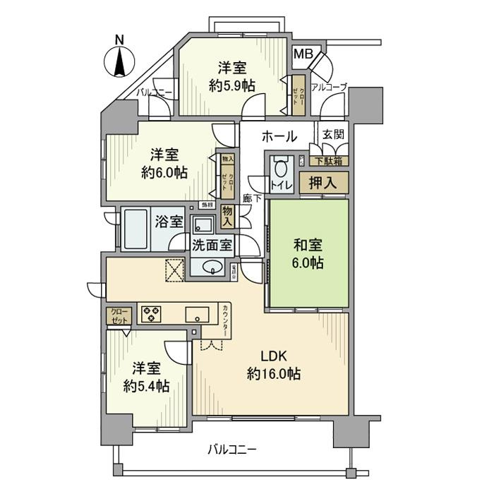 ポレスター本厚木の間取り