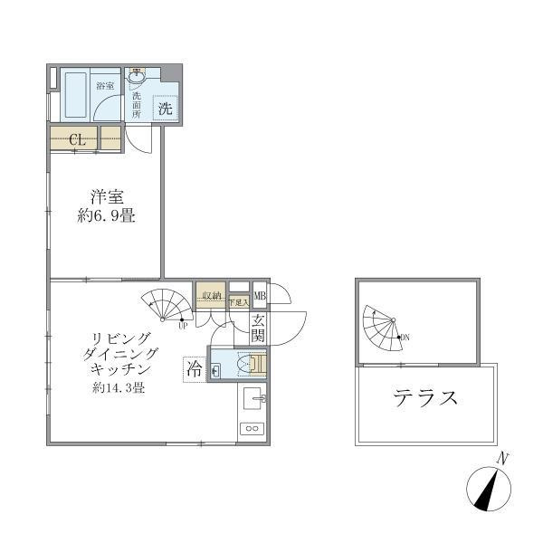 アプリーレ赤坂の間取り