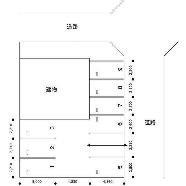 岐阜市葭町２丁目の駐車場の間取り