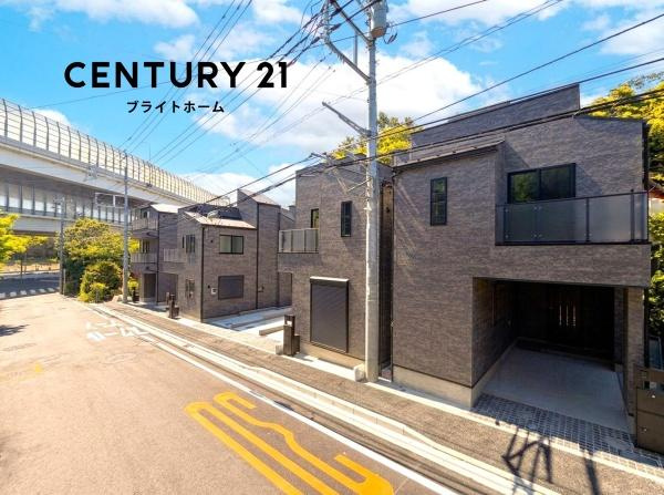 横浜市中区本牧間門の新築一戸建の前面道路含む現地写真|前面道路が広いので、安心して駐車可能です！