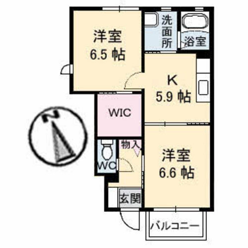 【間取り】 | シャーメゾン大山　Ａ棟