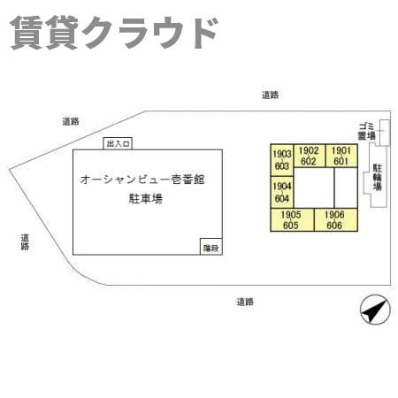 オーシャンビュー壱番館の区画図|お気軽にお問い合わせください♪