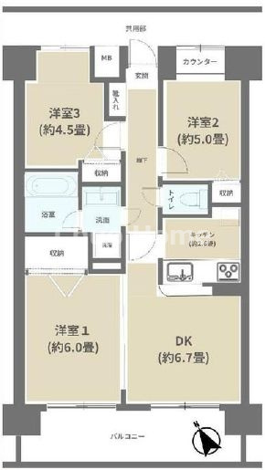 コスモお花茶屋三番館の間取り|11階部分・南西向きにつきまして日当り・通風・眺望良好。新規リノベーションマンション。既存住宅売買瑕疵保険加入物件ですのでご購入後も安心して暮らせます。