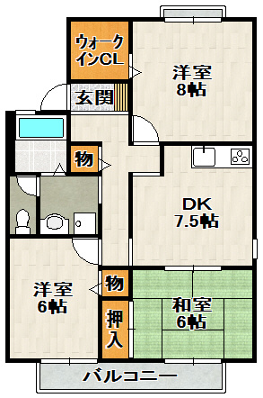 グリーンパーク鴻池の間取り