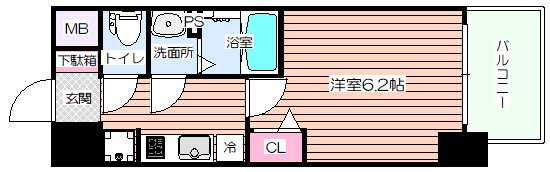 【間取り】 | プレサンス天神橋筋六丁目ヴォワール