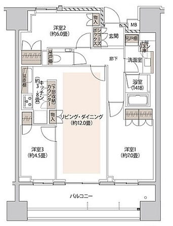 文京区本郷１丁目の賃貸マンションの間取り