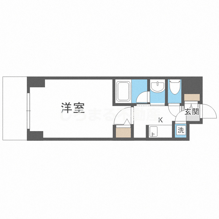 QCフラット北堀江の間取り