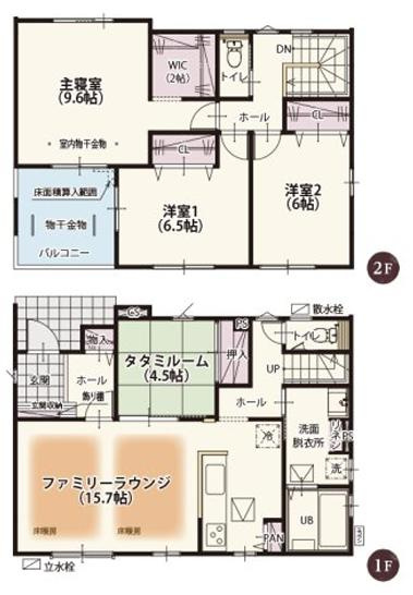 加須市下高柳第11期　新築一戸建て　10の間取り|リビングスルー階段で家族と会話をする機会が増えます♪