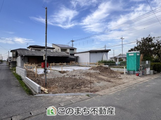 【外観】 | CRADLEGARDENさくら市馬場第1　1号棟 | 建築中現地写真（同社施工の完成物件・モデルハウスがご見学できます）