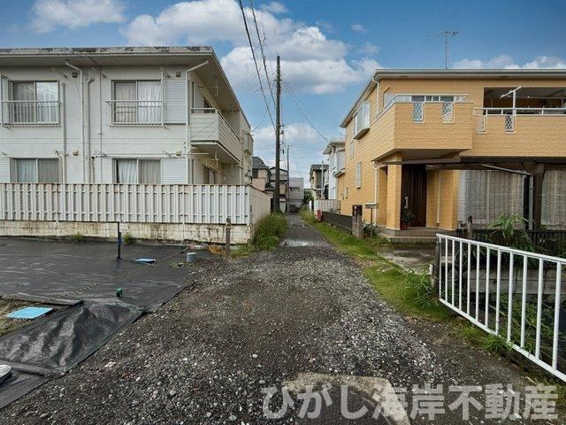 平塚市黒部丘　売地　全３区画の前面道路含む現地写真|9月28日撮影　建築前　現地外観