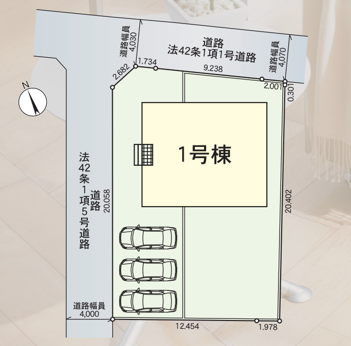 那珂市中台第２　新築戸建の区画図