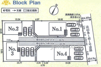【新築分譲住宅】富士見市東大久保の区画図
