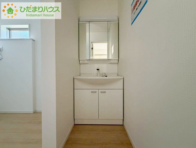 いわき市平第21　新築戸建　1号棟の独立洗面台|シンプルで使い勝手の良い独立洗面台！
