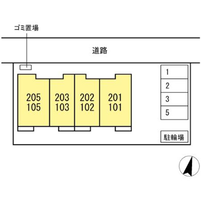 【区画図】 | クレール光丘A(クレールミツオカエー)