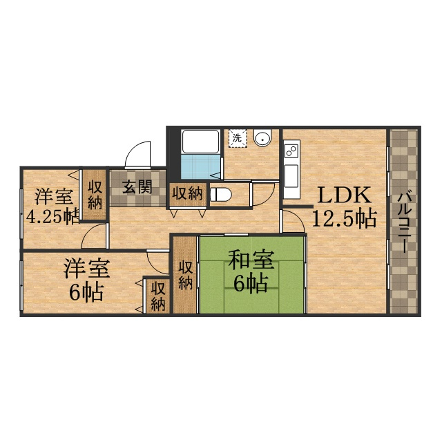 エスペランサ宝塚弐番館の間取り