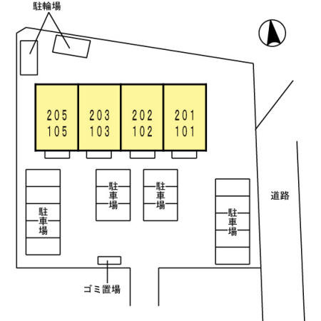 ヴィラコートJ2の区画図