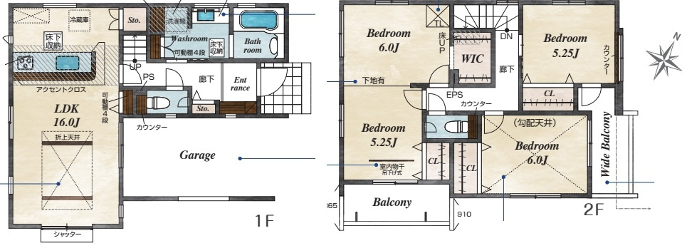 鴻巣市人形1丁目　新築一戸建て　ブルーミングガーデン　01の間取り|鴻巣市人形1丁目　新築一戸建て　ブルーミングガーデン　01・3(4)LDK・土地面積106.60m2・建物面積113.80m2
