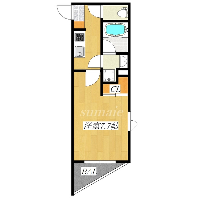 ＤＩＰＳ赤羽北ＥＡＳＴの間取り|2面採光の角部屋です♪