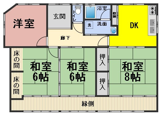 ６００１７　岐阜市大洞桐が丘中古戸建の間取り