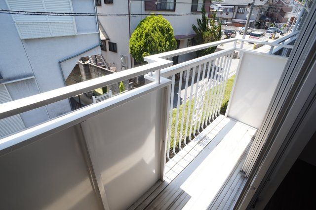 谷口町ハイツのバルコニー