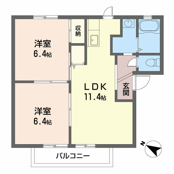 【間取り】 | ガーデンハイツ古谷D棟