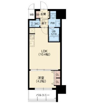 スプランディッド新大阪VIの間取り