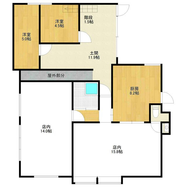 高橋住居付店舗の間取り