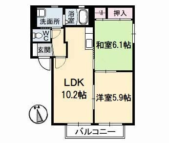 シャーメゾン八万　２番館の間取り