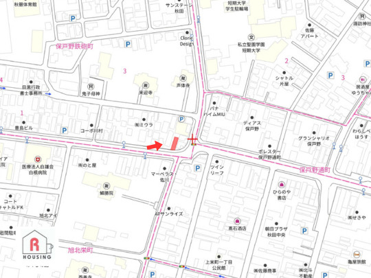 【売土地】秋田市保戸野鉄砲町の地図