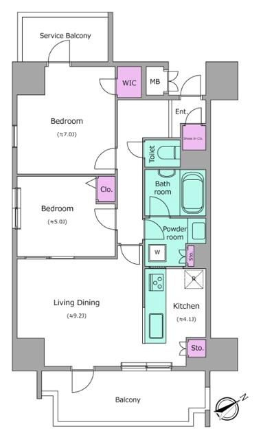 レジディア町屋の間取り