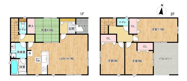 三木市志染町東自由が丘　第7の間取り