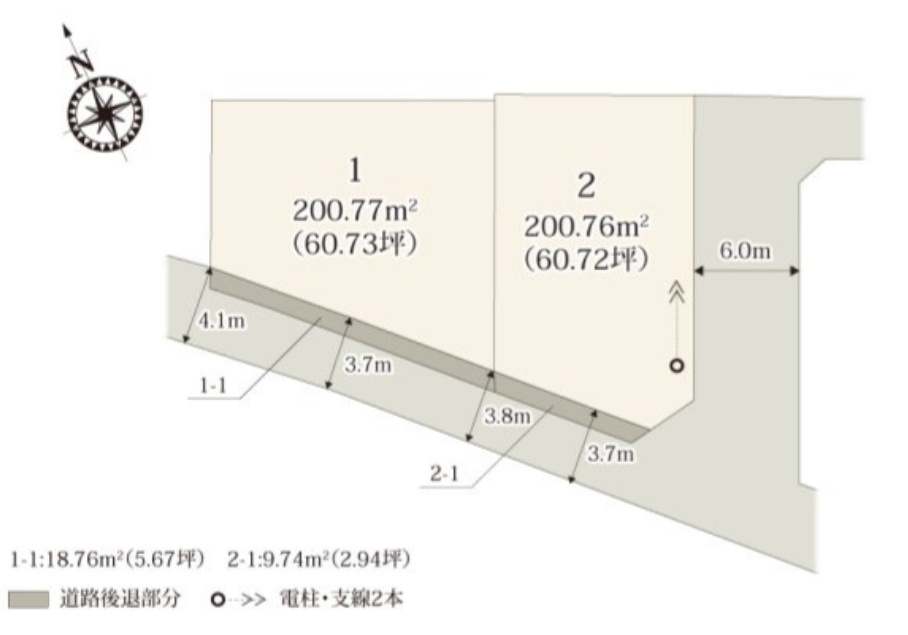 筑西市乙　第１期　全2邸の区画図|区画図