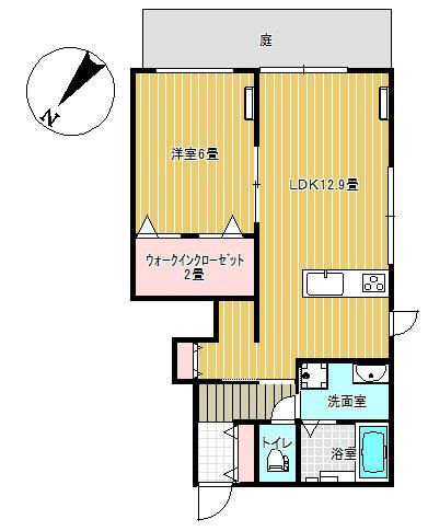 【間取り】 | プランドール中町2(プランドールナカマチツー)