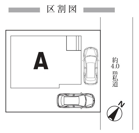 所沢市青葉台・全1棟　新築一戸建　～駐車2台可～の区画図|駐車2台可能です。
