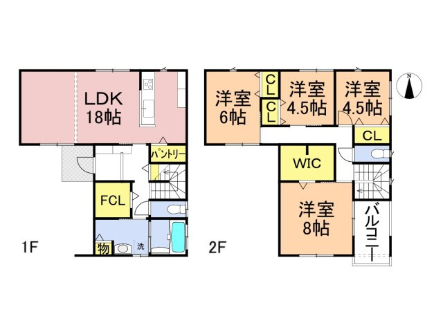 【商談中】新築戸建　岐阜市西荘　全2区画分譲の間取り|■A棟　■ヤマダ不動産　株式会社リライフ　
■夢のマイホーム購入をフルサポートします！