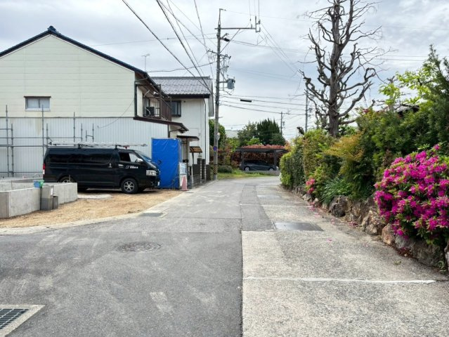 新築戸建　岐阜市西荘　全2区画分譲の前面道路含む現地写真|「現地（2026年4月21日）撮影」
■前面道路　
■ヤマダ不動産　株式会社リライフ
