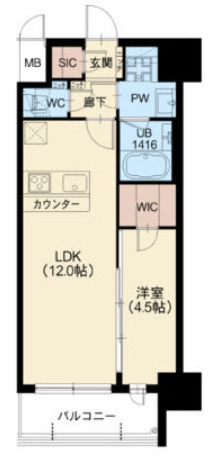 スプランディッド新大阪VIの間取り