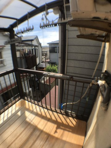 ペディハウス　尼崎市西立花（オーナチェンジ）のバルコニー|外からの目が気にならないバルコニーで洗濯物が干せます