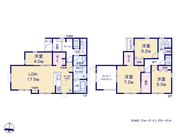 所沢市上安松7期　全4棟　新築戸建　リーブルガーデンの間取り|2026/6/9撮影