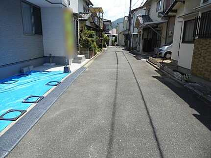 安佐北区口田南１丁目の前面道路含む現地写真