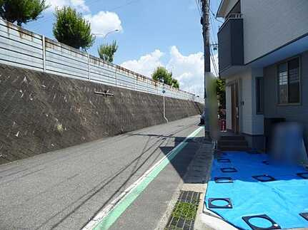 安佐北区口田南１丁目の前面道路含む現地写真