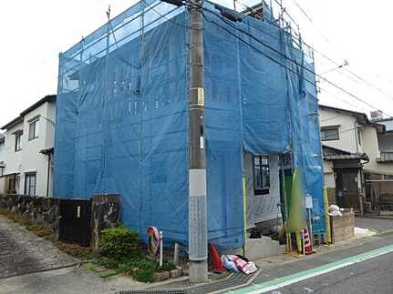 安佐北区口田南１丁目の前面道路含む現地写真