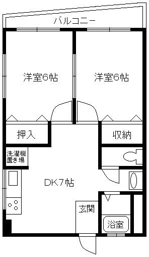 浜の宮コーポの間取り