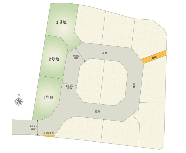 【区画図】 | 沼津市大岡Ⅸ　分譲住宅　3号棟