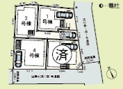 江戸川区西一之江３丁目　新築戸建て　全4棟の区画図